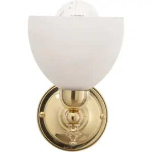 Lighting Inspirations Waubra Wall Light Polished Brass with Decatron Opal Matte LOI3000337A