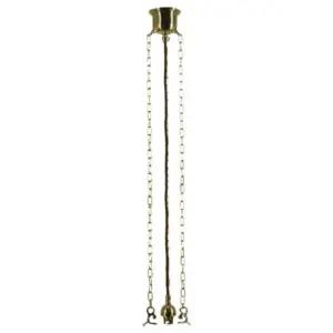 Lighting Inspirations 3 Chain Suspension with Gravity Hooks Polished Brass LOI3006006