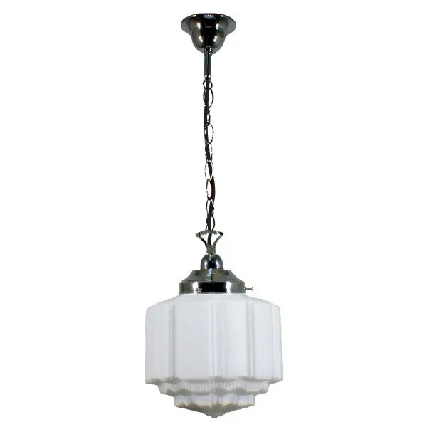 Lighting Inspirations St Kilda 8 Opal Matte Single Chain Suspension Chrome LOI3010072A