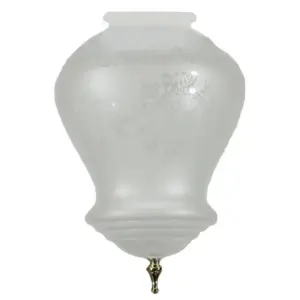 Lighting Inspirations Cambridge Frost Etched Glass Shade 4 1/4 Fitter with Finial Polished Brass LOI3090020