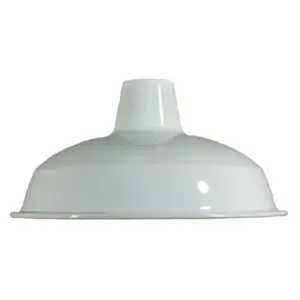 Lighting Inspirations Warehouse 300mm Metal Shade 29mm Hole White LOI3090283