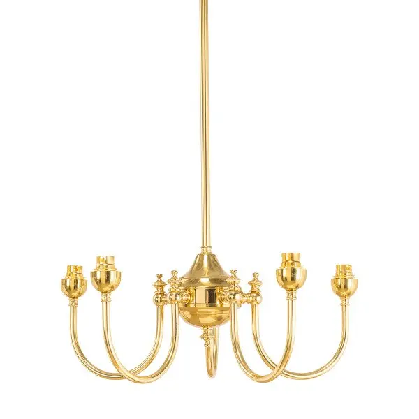 Lighting Inspirations Luke 5 Light Pendant Polished Brass Frame Only LOI3090293