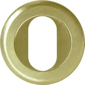 Superior Brass Architectural Oval Escutcheon Rnd Edge PVD PB 51mm SUP13708