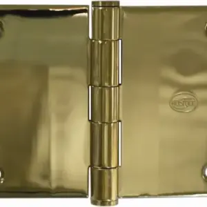 Superior Brass Broad Butt Hinge Fixed Pin inc screws PVD PB 100x175x3mm SUP15110