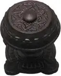 Superior Brass Centre Door Knob Sq Iron Black 86mm SUP2004