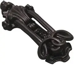 Superior Brass Ornamental Knocker Cast Iron Black 35mm SUP2010