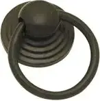 Superior Brass Ring Pull Rnd Plate Iron Black SUP2047