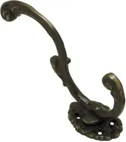 Superior Brass Hat Coat Hook Iron Black 100mm SUP2103