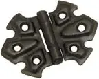 Superior Brass Decorated Iron Hinge per 2 Black 50x65mm SUP2166