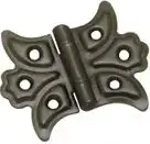 Superior Brass Decorated Iron Hinge per 2 Black 50x62mm SUP2167