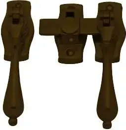 Superior Brass French Door Fastener 3063 ATQ 36mm SUP24431