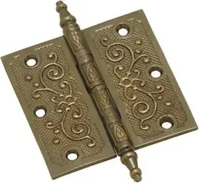 Superior Brass Decorated Hinge per 2 ATQ 100x100mm SUP25071