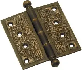 Superior Brass Decorated Hinge per 2 ATQ 100x100mm SUP25074