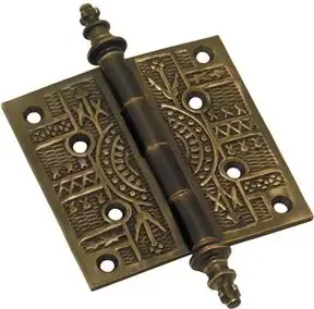 Superior Brass Decorated Hinge per 2 ATQ 100x100mm SUP25076