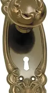 Superior Brass Scroll Knob Set Suits Old Style Skeleton Key 57mm SUP27165