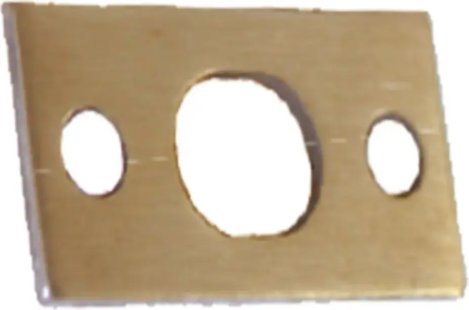 Superior Brass Flush or Barrel Bolt Flat Keeper ATQ 35x20 mm SUP29850