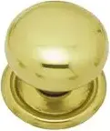Superior Brass Round Cupboard Knob PB 32mm SUP3031