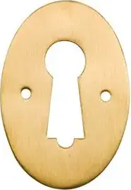 Superior Brass Escutcheon Oval Per 2 PB 46mm SUP3148