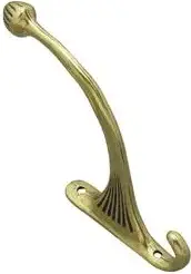 Superior Brass Hat Coat Hook PB 120mm SUP3225