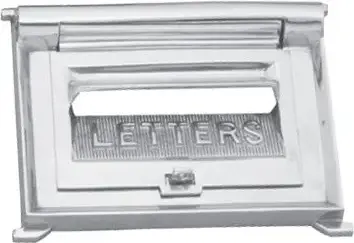 Superior Brass Letter Plate Front Opening CP 165x240mm SUP33074