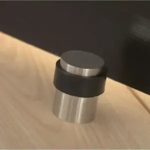 Superior Brass Door Stop Round Bolt Fix SS CP 40mm SUP33714