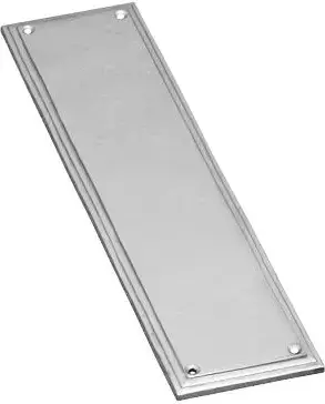 Superior Brass Rectangle Push Plate Edged CP 300x75mm SUP34095
