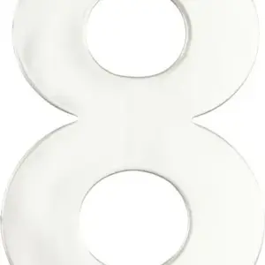Superior Brass Architectural Numeral No8 316 PolSSteel 130mm SUP38918