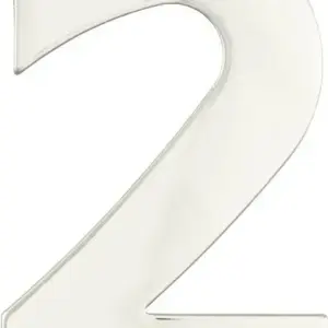 Superior Brass Architectural Numeral No2 316 PolSSteel 150mm SUP38922