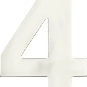 Superior Brass Architectural Numeral No4 316 PolSSteel 150mm SUP38924