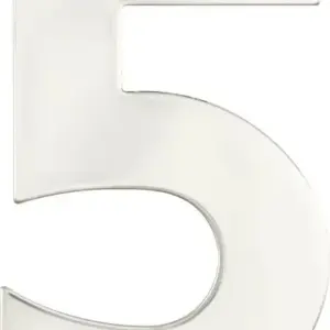 Superior Brass Architectural Numeral No5 316 PolSSteel 150mm SUP38925