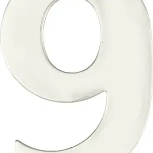 Superior Brass Architectural Numeral No9 316 PolSSteel 150mm SUP38929