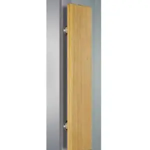 Superior Brass Entrance Handle Hardwood Timber Double 600x135mm SUP3944