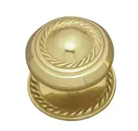 Superior Brass Round Cupboard Knob Georgian PB 25mm SUP4013