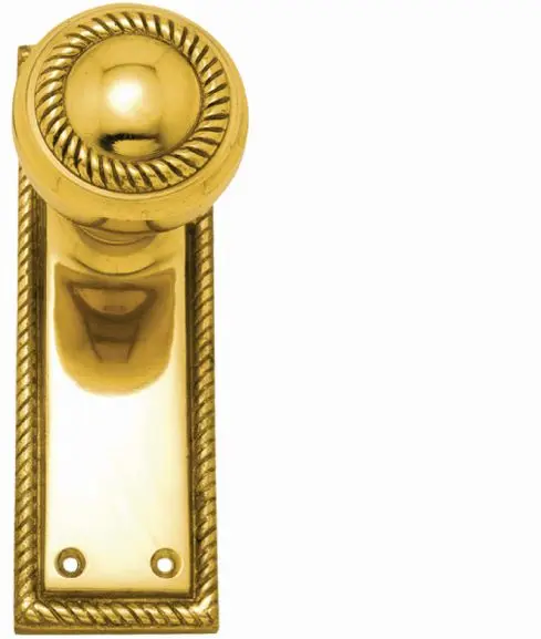 Superior Brass Knob Latch Passage Set PB 150x50mm SUP4056