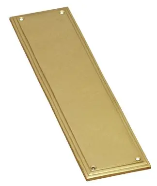 Superior Brass Rectangle Push Plate Edged PB 300x75mm SUP4095