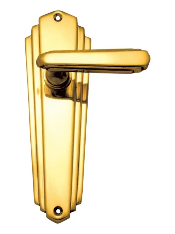 Superior Brass Art Deco Lever Latch Passage Set PB 203x63mm SUP4100