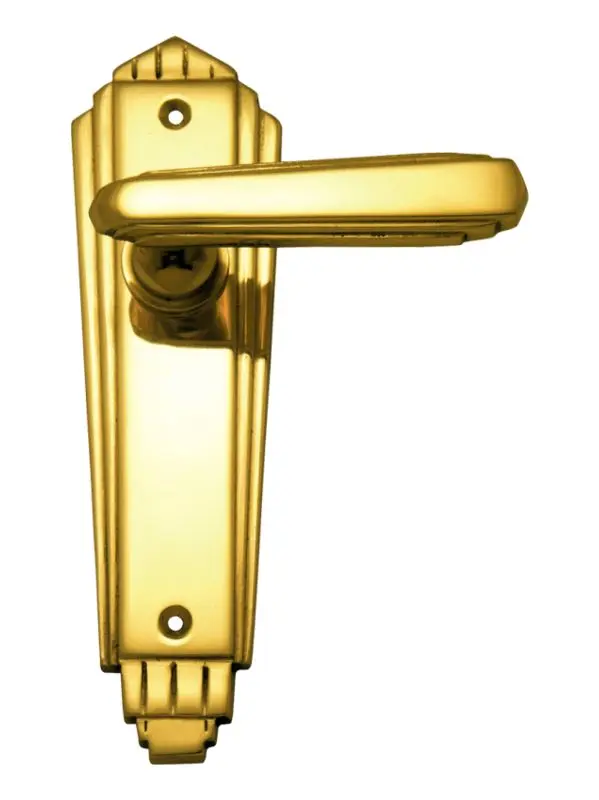 Superior Brass Art Deco Lever Latch Passage Set PB 184x53mm SUP4103