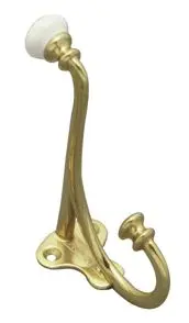 Superior Brass Hat Coat Hook PB 105mm SUP4252