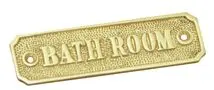 Superior Brass Bathroom Sign PB 33x115mm SUP4282