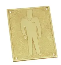 Superior Brass Gentlemen Sign PB 105x55mm SUP4285