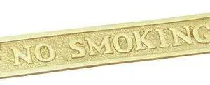 Superior Brass No Smoking Sign PB 40x230mm SUP4292
