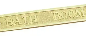 Superior Brass Bathroom Sign PB 40x230mm SUP4294