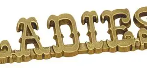 Superior Brass Ladies Sign PB 70x250mm SUP4300