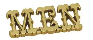 Superior Brass Men Sign PB 70x160mm SUP4301