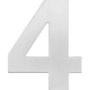 Superior Brass Architectural Numeral No4 316 SSteel 130mm SUP48914
