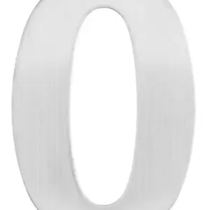 Superior Brass Architectural Numeral No0 316 SSteel 150mm SUP48920