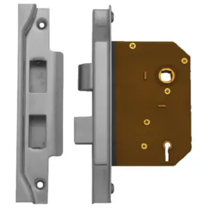 Superior Brass Rebated Lock 3 Lever SC 60mm SUP49048