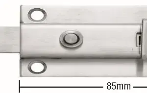 Superior Brass Patio Bolt exposed Fix 304SSS 85x40mm 15mm Bolt Throw SUP49121