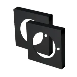 Superior Brass Square Adaptor Privacy Rose for Builders Choice Levers Black SUP53539P