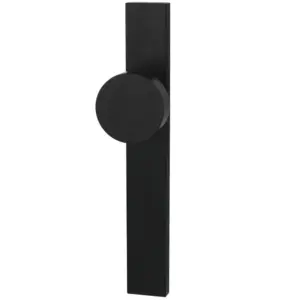 Superior Brass Long Plate Flat Face Knob Passage Set Black 225mm SUP53676